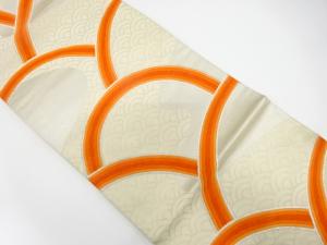 アンティーク　青海波模様織り出し袋帯（材料）